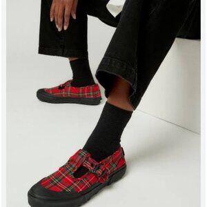 VANS Style 93 Mary Jane Plaid Red/Black‎ Shoe Size 7 NWT